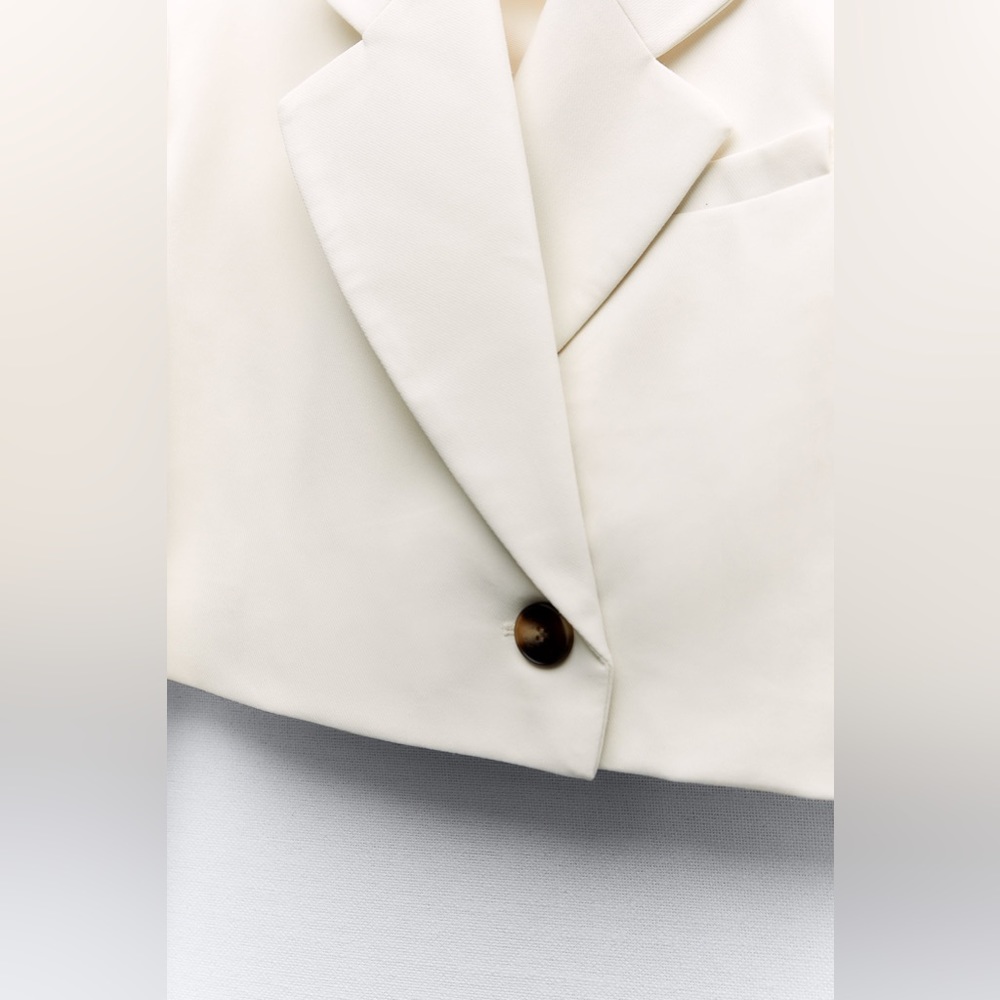 Zara blazer cropped double breasted oyster white - Picture 10 of 10